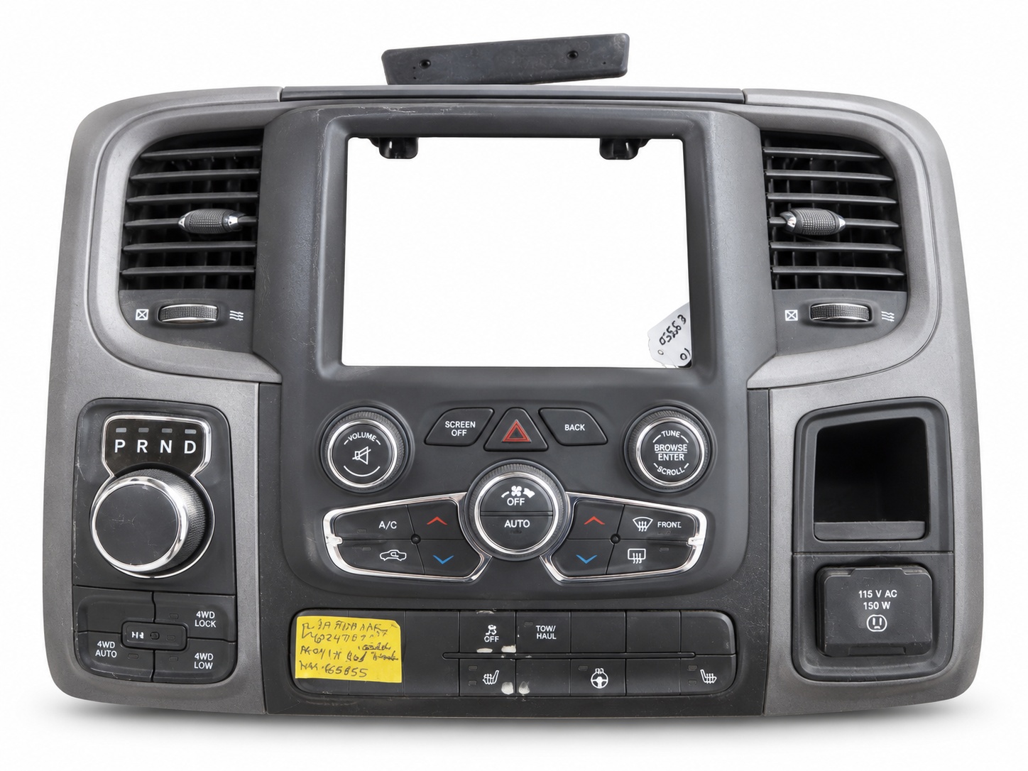 2019 RAM 1500 Centre Dash Bezel with Climate Controls, Rotary Shifter & 4WD Switch
