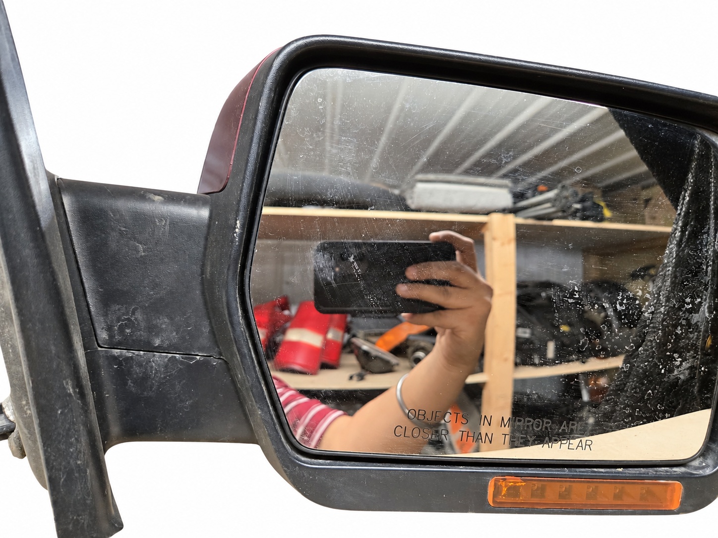 2012 Ford F-150 Right Passenger Side Mirror | Burgundy & Black
