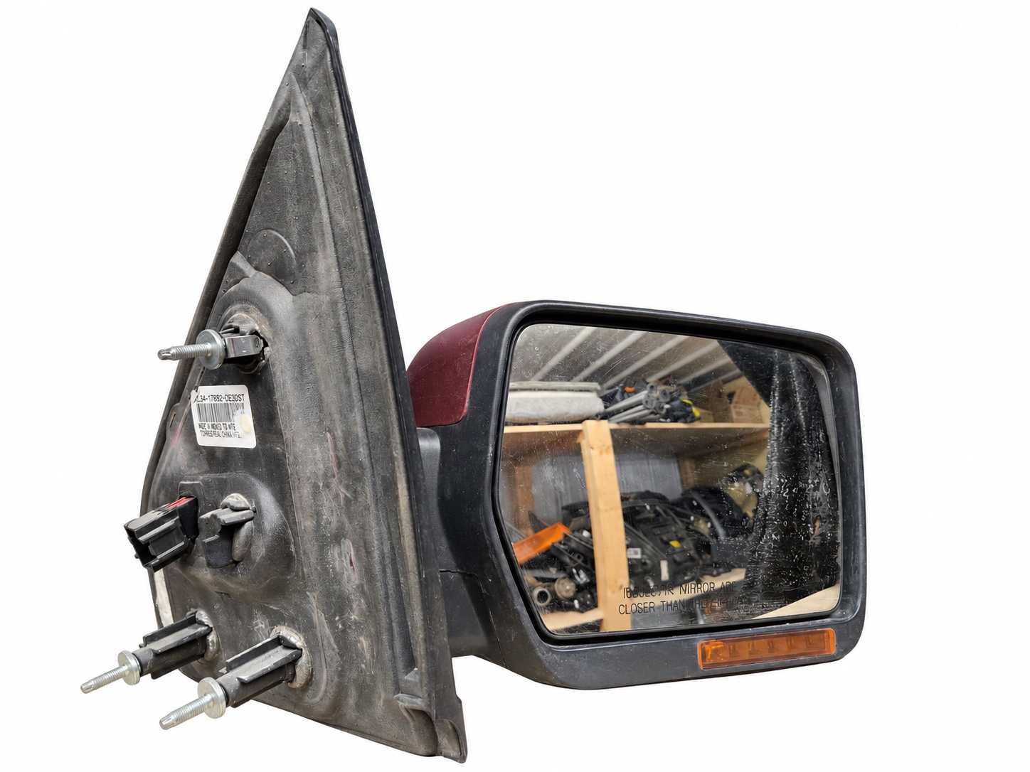 2012 Ford F-150 Right Passenger Side Mirror | Burgundy & Black