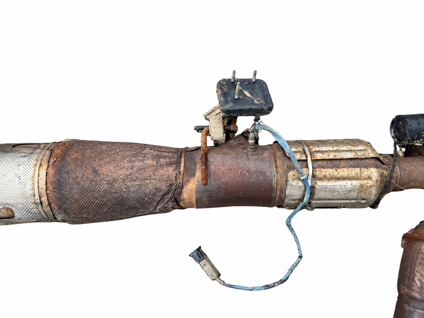 Used Diesel Particulate Filter (DPF)  Assembly with Sensors & Pipe