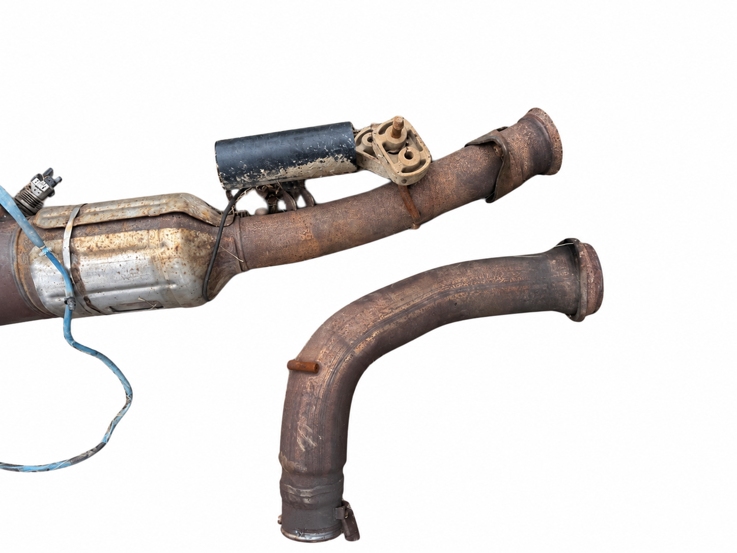 Used Diesel Particulate Filter (DPF)  Assembly with Sensors & Pipe