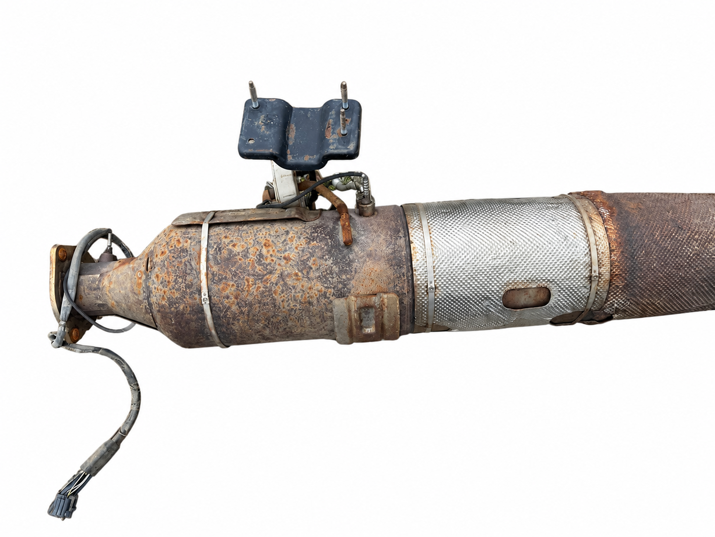 Used Diesel Particulate Filter (DPF)  Assembly with Sensors & Pipe