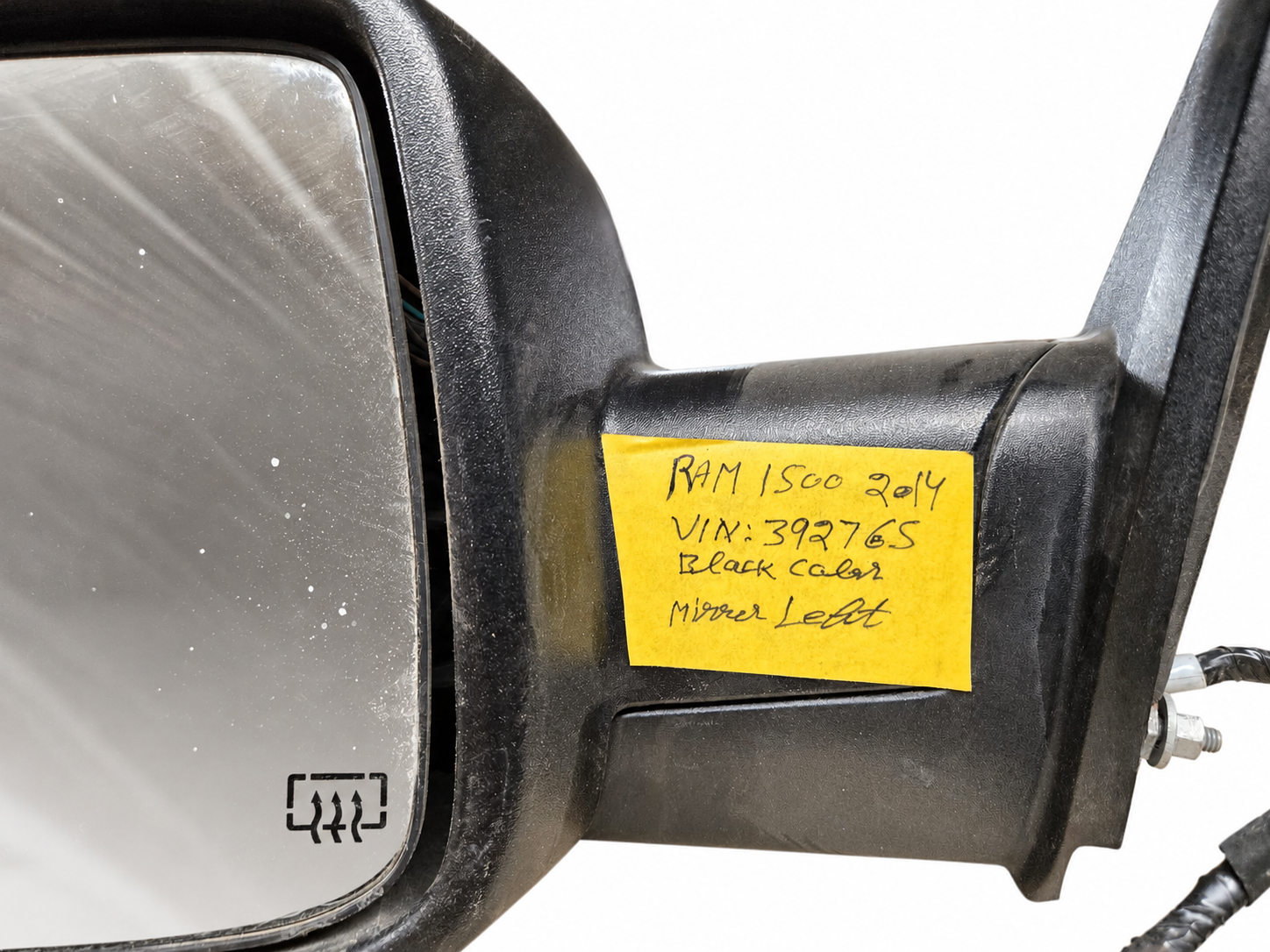 2014 Ram 1500 Left Driver Side Mirror Black 5RR791X8AC