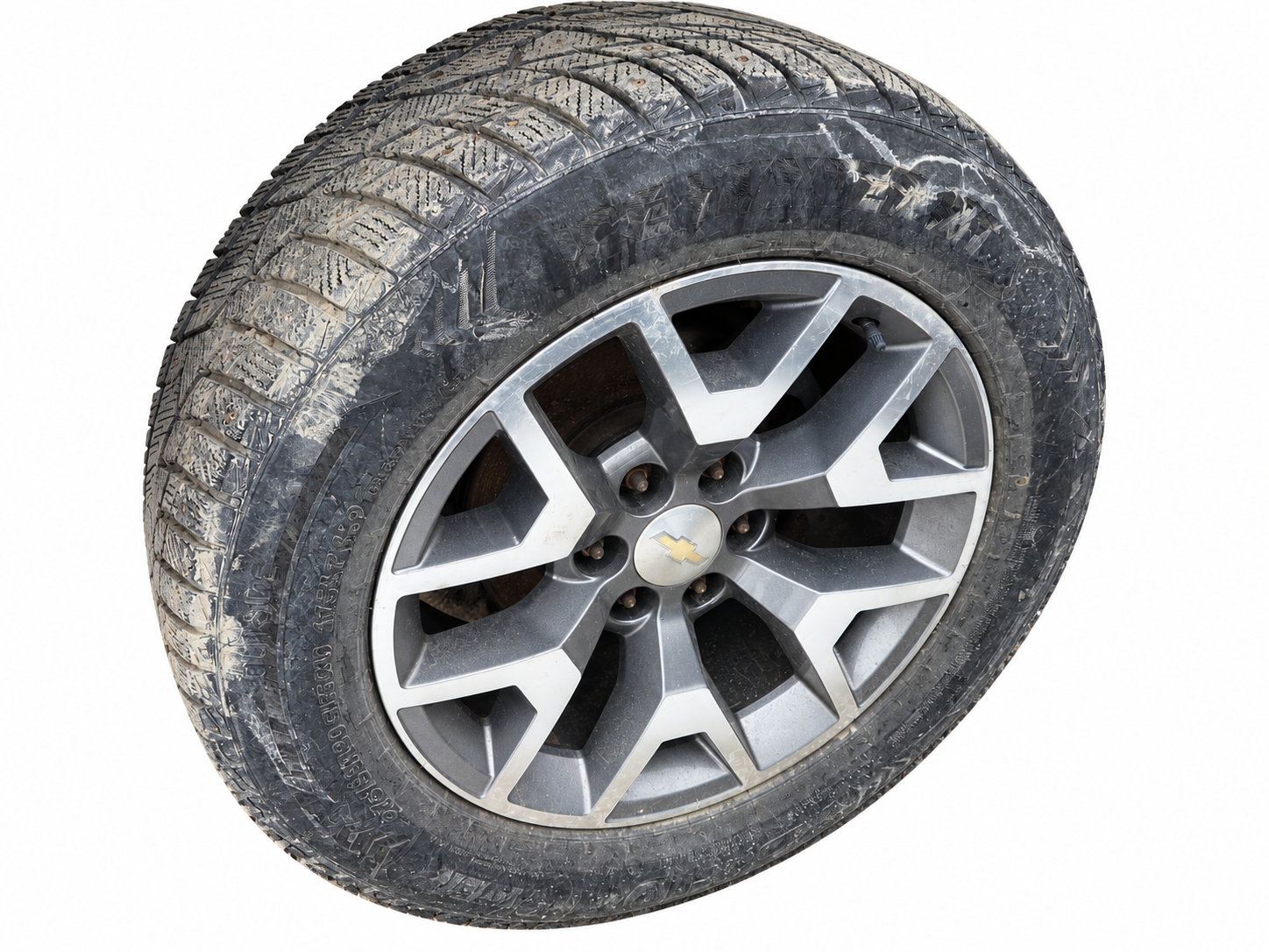 2012 Chevrolet Silverado 1500 20-Inch Wheels with 275/55R20 Studded Winter Tires