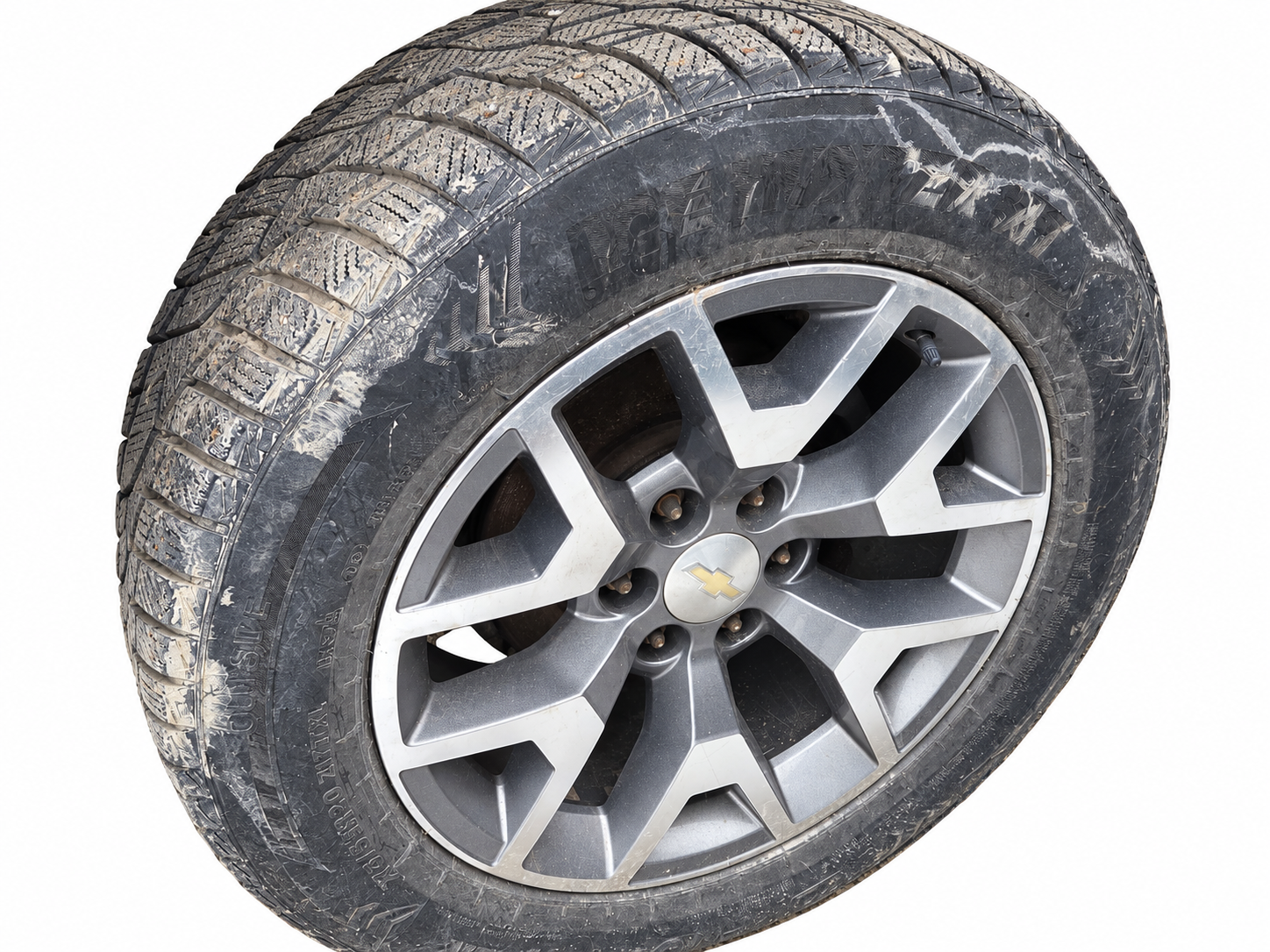 2012 Chevrolet Silverado 1500 20-Inch Wheels with 275/55R20 Studded Winter Tires
