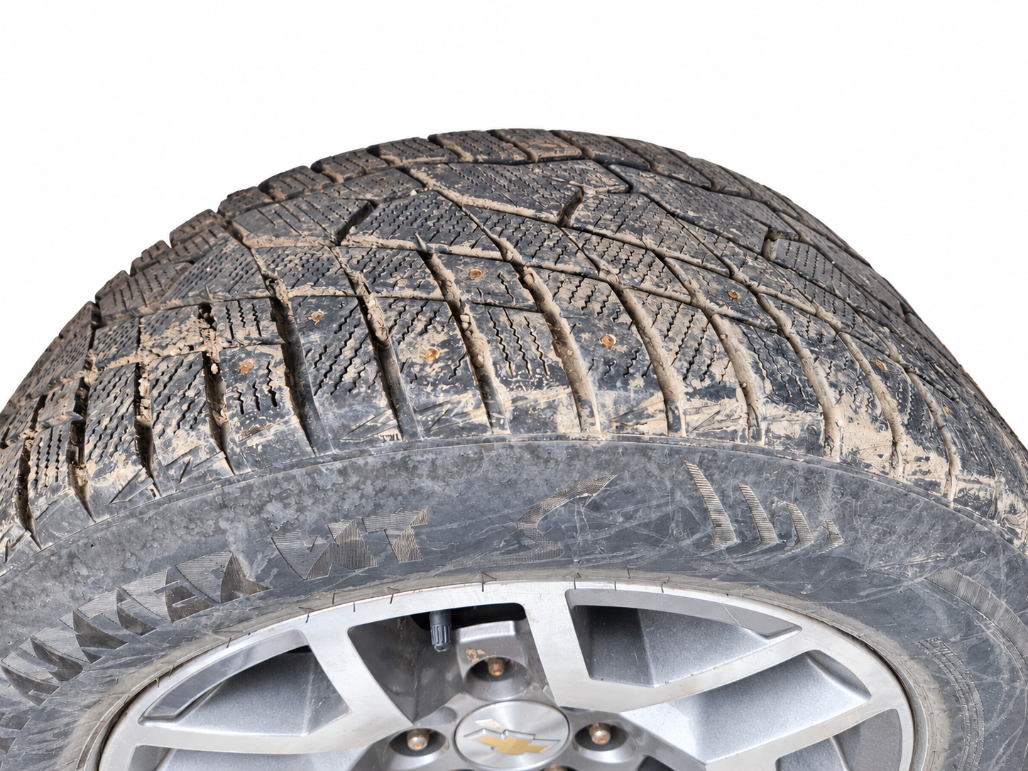 2012 Chevrolet Silverado 1500 20-Inch Wheels with 275/55R20 Studded Winter Tires